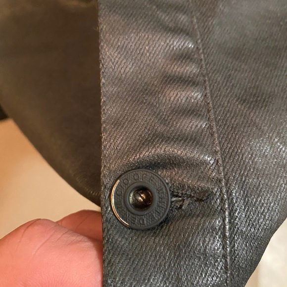 Off white black jean button up shirt - Picture 3 of 8